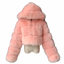 Load image into Gallery viewer, PINK FUR COAT
