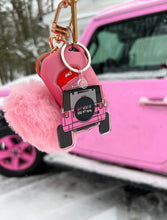 Load image into Gallery viewer, PINK JEEP KEYCHAIN
